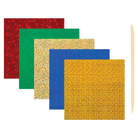 Набор для творчества "Аппликация из фольги", "Попугай", самоклеящаяся основа 20х15 см, ЮНЛАНДИЯ, 662380 - Создание аппликаций