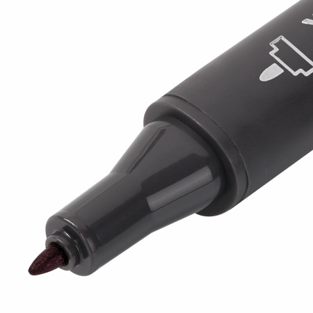 Маркер для скетчинга двусторонний 1 мм - 6 мм BRAUBERG ART CLASSIC, БОРДОВЫЙ (R338), 151824 - Скетчмаркеры поштучно