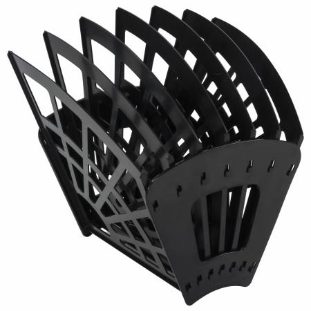 Лоток для бумаг веерный STAFF 7-ми секционный, 6 отделений, сетчатый, черный, 237023 - Лотки и подставки секционные