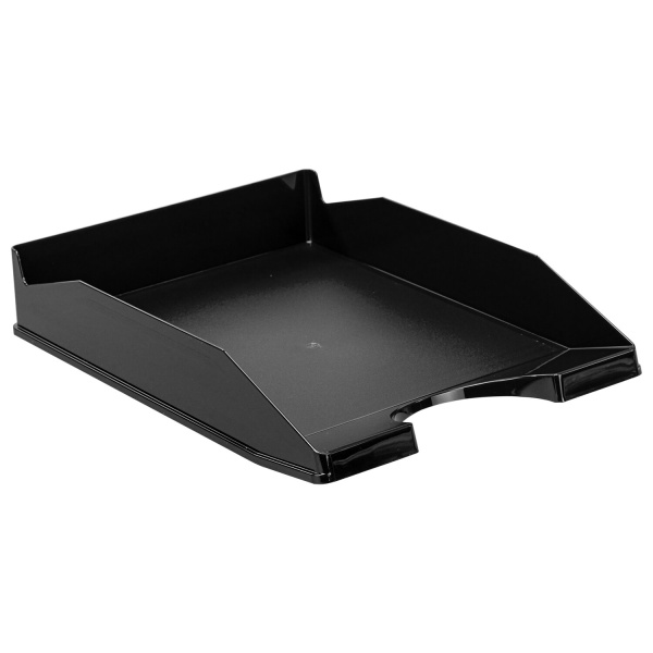 Лоток горизонтальный для бумаг КОМПЛЕКТ 2 шт., BRAUBERG "Modern", 346х254х61 мм, черный, 238024 - Лотки горизонтальные (поддоны)