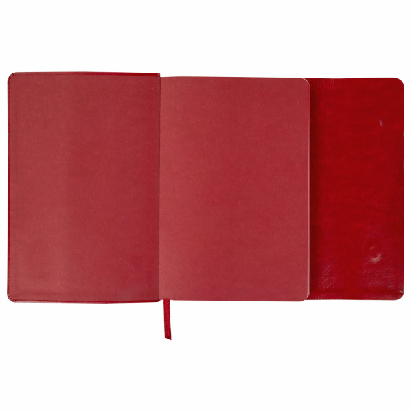 Ежедневник с магнитным клапаном недатированный, под кожу, А5, красный, BRAUBERG "Magnetic X", 113281 - Ежедневники с покрытием "под кожу и ткань"