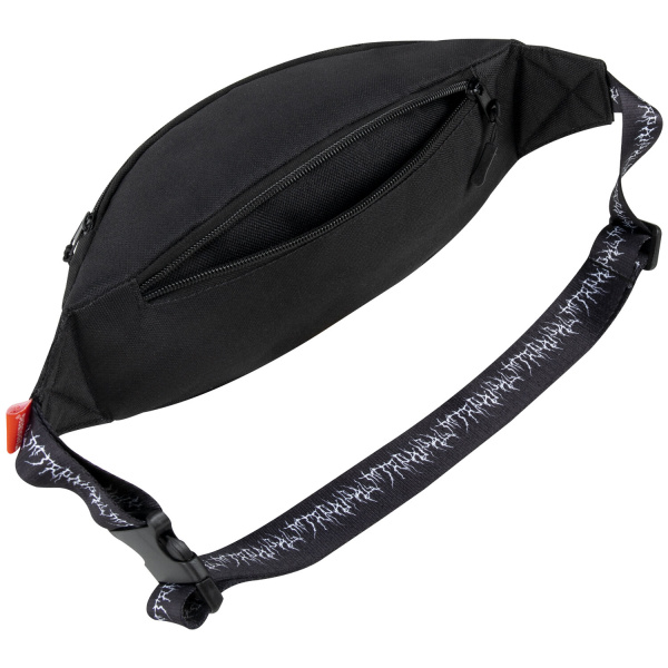 Сумка на пояс BRAUBERG RIO, два отделения, черная с белым, 38х12х8 см, 271692 - Сумки на пояс