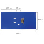 Папка-регистратор BRAUBERG "EXTRA", 75 мм, синяя, двустороннее покрытие пластик, металлический уголок, 228571 - Папки-регистраторы с арочным механизмом