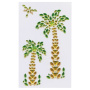 Наклейки готовые из страз ПАЛЬМЫ, 3 декоративных элемента, 9,5 х 15,5 см, ОСТРОВ СОКРОВИЩ, 661564 - Наклейки для творчества