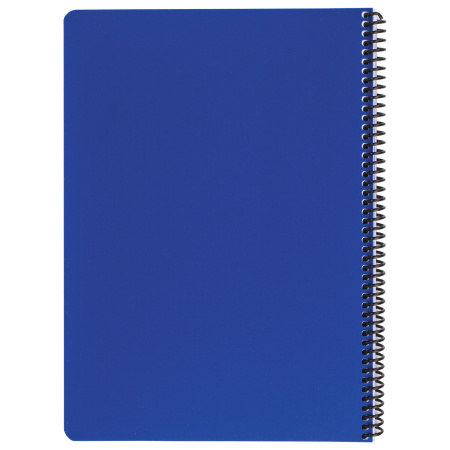 Тетрадь А4, 120 листов, BRAUBERG "Metropolis", спираль пластиковая, клетка, обложка пластик, СИНИЙ, 403389 - Тетради формата А4
