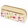 Пенал-косметичка ЮНЛАНДИЯ, 2 отделения, мягкий, "Ламы", бежевый, 20х6х9 см, 228981 - Пеналы мягкие