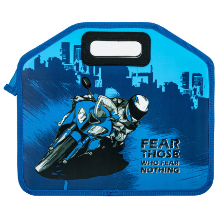 Папка-сумка ЮНЛАНДИЯ, 1 отделение, фетровые ручки, 34х30х11 см, "Best bike", 271000 - Папки-сумки с ручками