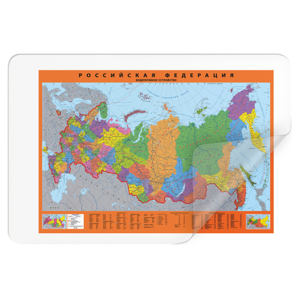 Коврик-подкладка настольный для письма, 38х59 см, STAFF, прозрачный, 237088 - Коврики настольные