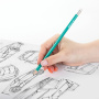 Карандаши чернографитные с ластиком STAFF EVERYDAY BLP-GRN, КОМПЛЕКТ 50 шт., НВ, корпус зеленый, 181941 - Карандаши чернографитные