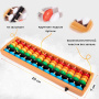 Счеты Абакус (соробан) радужные ЮНЛАНДИЯ "Ментальная арифметика", 13 разрядов кнопка обнуления, 106239 - Счетные палочки и счеты