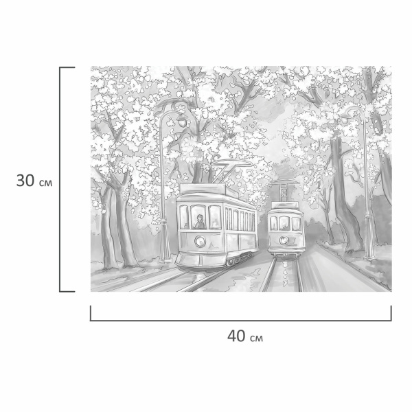 Холст на картоне с контуром BRAUBERG ART CLASSIC "УЛОЧКИ", 30х40см, грунтованный, хлопок, 191542 - Холсты
