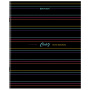 Тетрадь А5, 96 л., BRAUBERG, скоба, клетка, глянцевая ламинация, "Color Stripes", 404430 - Тетради более 60 листов