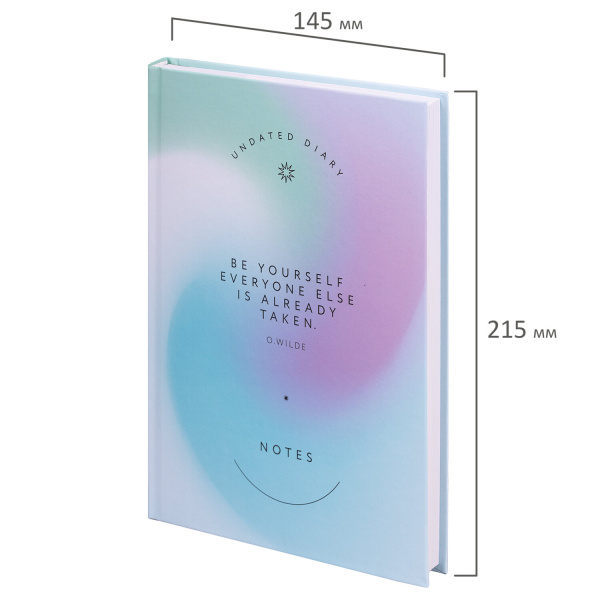 Ежедневник недатированный А5 (145х215 мм), ламинированная обложка, 128 л., STAFF, "Gradient", 113534 - Ежедневники с твердой обложкой