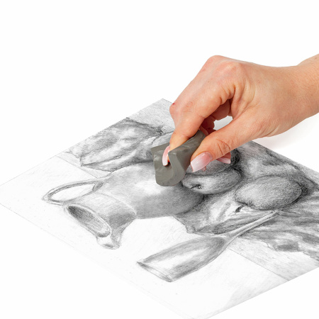 Ластик-клячка художественный FACTIS K 20 (Испания), 37х29х10 мм, супермягкий, серый, CCFK20 - Художественные ластики и клячки