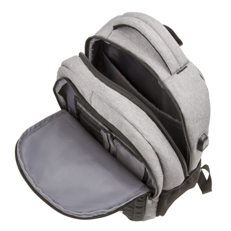 Рюкзак BRAUBERG URBAN универсальный, с отделением для ноутбука, USB-порт, Detroit, серый, 46х30х16 см, 229894 - Рюкзаки с отделением для ноутбука