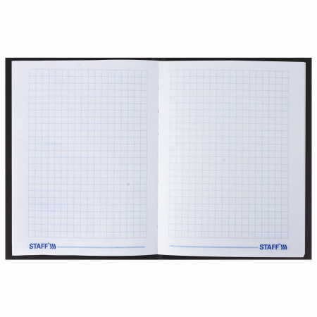Блокнот МАЛЫЙ ФОРМАТ 110х147 мм А6, 80 л., твердый переплет, ламинированная обложка, клетка, STAFF, "Красный цветок на черном", 127212 - Блокноты в книжном переплете
