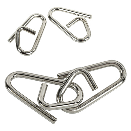 Головоломки металлические большие ЗОЛОТАЯ СКАЗКА, набор 16 штук, разные уровни сложности, 664928 - Игрушки развивающие