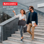 Папка-портфель пластиковая BRAUBERG А4+ (355х290х60 мм), выдвижные ручки, 9 отделений, 1 карман, черная, 225168 - Портфели пластиковые