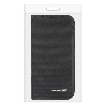 Кисти художественные набор 12 шт. в черном пенале, синтетика, BRAUBERG ART CLASSIC, № 0-14 + веерная, 200966 - Кисти художественные в наборах