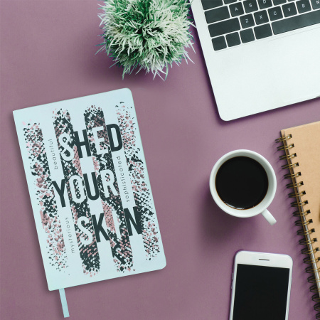 Ежедневник недатированный А5 (138х213 мм), BRAUBERG VISTA, под кожу, гибкий, 136 л., "Shed your skin", 112035 - Ежедневники с покрытием "под кожу и ткань"