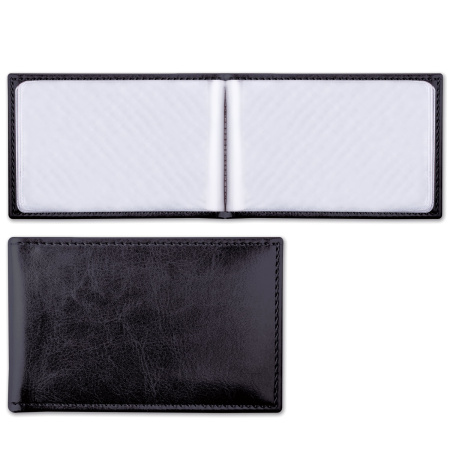 Визитница однорядная BRAUBERG "Imperial", на 20 визиток, под гладкую кожу, черная, 232291 - Визитницы и кредитницы однорядные карманные