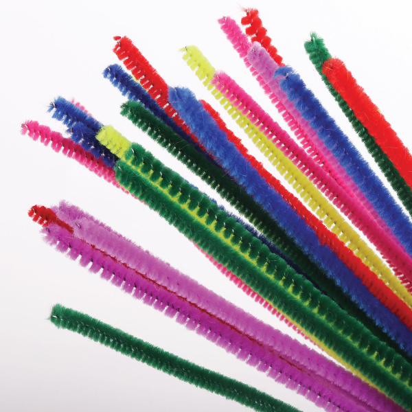 Проволока синельная для творчества "Пушистая", 6 цв., 30 шт., 0,3х30 см, ОСТРОВ СОКРОВИЩ, 661520 - Проволока синельная (пушистая)