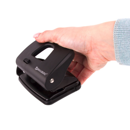 Дырокол BRAUBERG "SX-20", до 20 листов, черный, 229694 - Дыроколы настольные