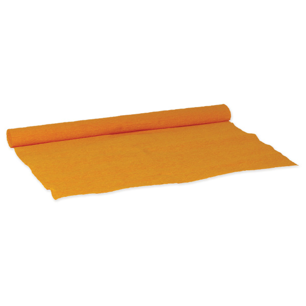 Бумага гофрированная/креповая, 110 г/м2, 50х250 см, оранжевая, ОСТРОВ СОКРОВИЩ, 129149 - Цветная бумага