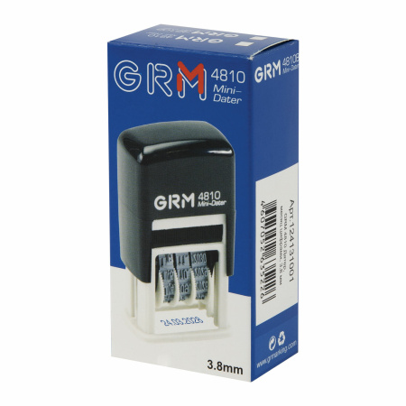 Датер-мини месяц цифрами, оттиск 20х3,8 мм синий, GRM 4810 BANK, 124131001 - Датеры