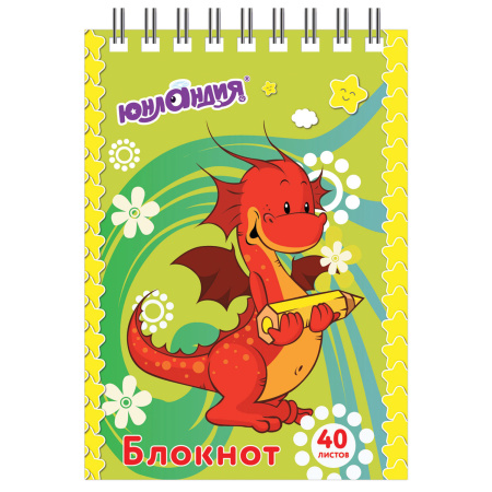 Блокнот МАЛЫЙ ФОРМАТ А7 75х105 мм, 40 л., гребень, картон, клетка, ЮНЛАНДИЯ, "МУЛЬТЯШКИ", 129860 - Блокноты