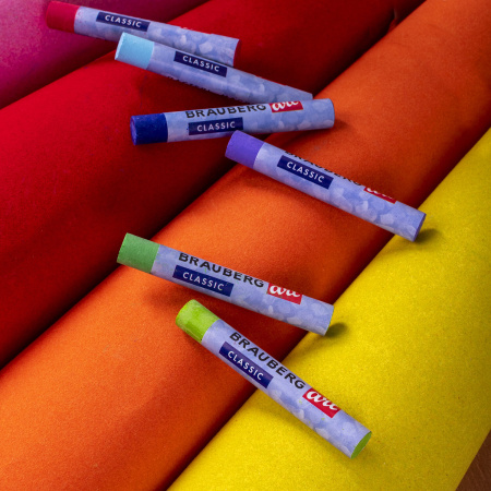 Пастель масляная художественная BRAUBERG ART CLASSIC, 24 цвета, круглое сечение, 181448 - Пастель художественная в наборах