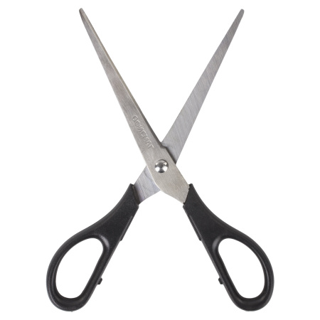 Ножницы ОФИСМАГ "Standard" 190 мм, классической формы, черные, 237100 - Ножницы универсальные