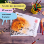 Альбомы для рисования А4 40 л., КОМПЛЕКТ 2 шт., гребень, обложка картон, BRAUBERG, 205х290 мм, "Хищники" (2 вида), 880028 - Альбомы и папки для рисования