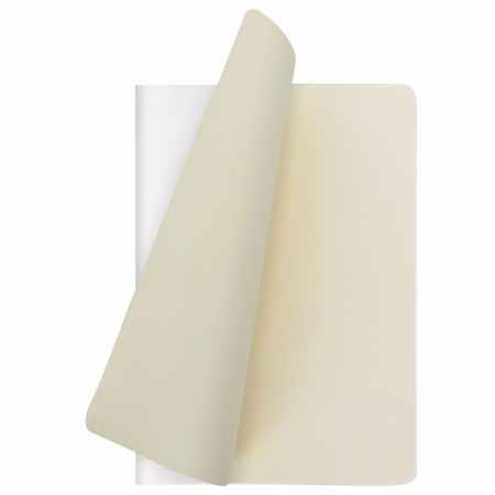 Тетрадь 48 л. в клетку обложка кожзам SoftTouch, сшивка, A5 (147х210мм), БЕЛЫЙ, BRAUBERG RAINBOW, 403881 - Тетради 40-48 листов