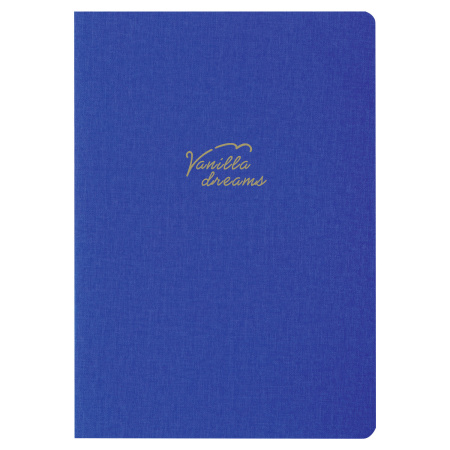 Тетрадь 48 л. в клетку обложка кожзам под лён, сшивка, A5 (147х210мм), СИНИЙ, BRAUBERG PASTEL, 403872 - Тетради 40-48 листов