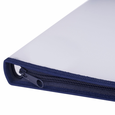 Папка на молнии пластиковая А4, ОБЪЕМНАЯ, 335х240х20 мм, матовая диагональ, BRAUBERG, РОССИЯ, 226036 - Папки пластиковые на молнии