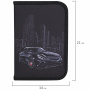 Пенал BRAUBERG, 1 отделение, 1 откидная планка, полиэстер, 21х14 см, "Night Car", 271522 - Пеналы каркасные