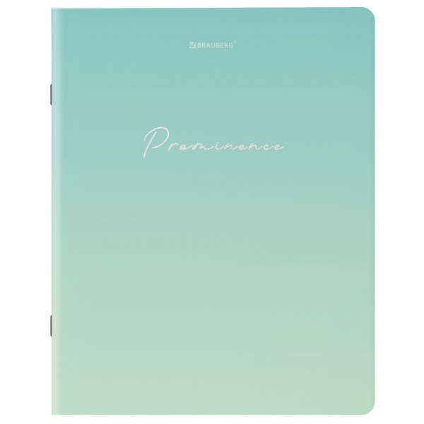 Тетрадь А5, 48 л., BRAUBERG скоба, клетка, SoftTouch, фольга, "Inspiration", 1 шт, 404399 - Тетради 40-48 листов