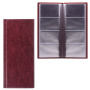 Визитница четырехрядная на 96 визитных, дисконтных или кредитных карт, бордовая, "ДПС", 2350-103 - Визитницы настольные