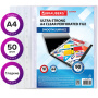 Папки-файлы перфорированные А4 BRAUBERG "EXTRA 900", КОМПЛЕКТ 50 шт., гладкие, ПЛОТНЫЕ, 90 мкм, 229670 - Папки перфорированные