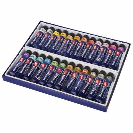 Краски акриловые художественные металлик BRAUBERG ART CLASSIC, НАБОР 24 шт, в тубах 12 мл, 191720 - Акриловые краски художественные в наборах