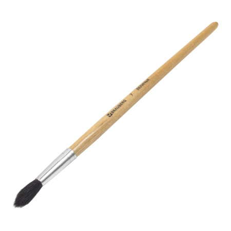 Кисть BRAUBERG, белка, круглая, № 7, 200184 - Кисти для рисования