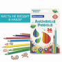 Карандаши цветные акварельные BRAUBERG PREMIUM AQUARELLE, 36 цветов, грифель мягкий 4 мм, 181674 - Карандаши цветные акварельные