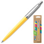 Ручка шариковая PARKER "Jotter Orig Yellow", корпус желтый, нержавеющая сталь, блистер, синяя, 2076056 - Ручки шариковые подарочные