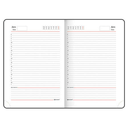 Ежедневник недатированный А5 (138х213 мм), BRAUBERG VISTA, под кожу, гибкий, 136 л., "Spirit", 112034 - Ежедневники с покрытием "под кожу и ткань"