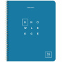 Тетрадь А5, 96 л., BRAUBERG, гребень, клетка, "Knowledge" (микс в спайке), 404421 - Тетради более 60 листов