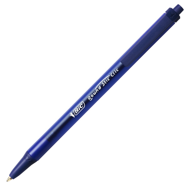 Ручки шариковые автоматические BIC "Round Stic Clic", НАБОР 3 шт., СИНИЕ, линия письма 0,32 мм, блистер, 926374 - Ручки шариковые автоматические