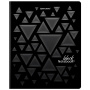 Тетрадь А5, 48 л., BRAUBERG, скоба, клетка, матовая ламинация, выборочный лак, "Black" (микс в спайке), 404375 - Тетради 40-48 листов