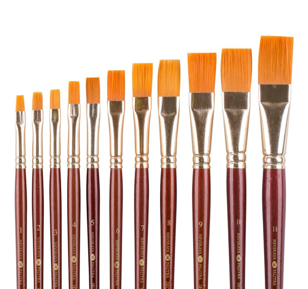 Кисть синтетика Decola плоская №12 (23 мм) - Кисти для декорирования