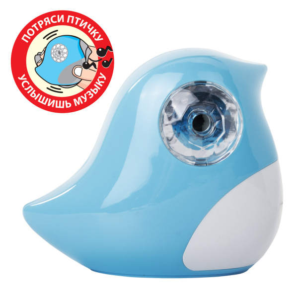 Точилка механическая ПИФАГОР "Птичка", корпус голубой, 228490 - Точилки механические